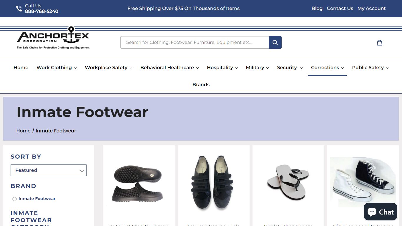 Inmate Footwear - Shoes & Boots - Prisons, Detention Cent...